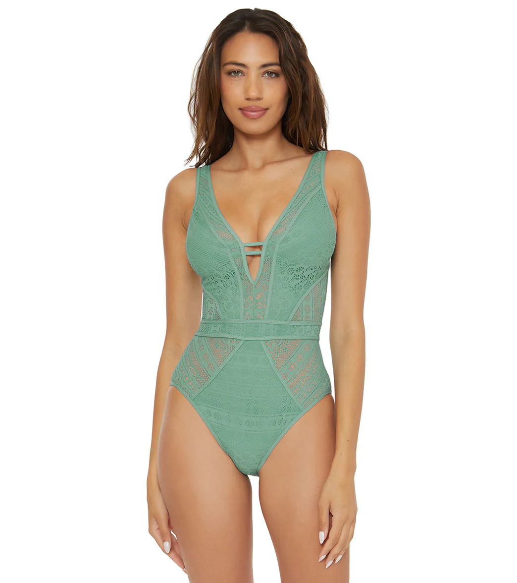Becca Swim Women's Color Play Plunge One Piece Swimsuit - Image 34