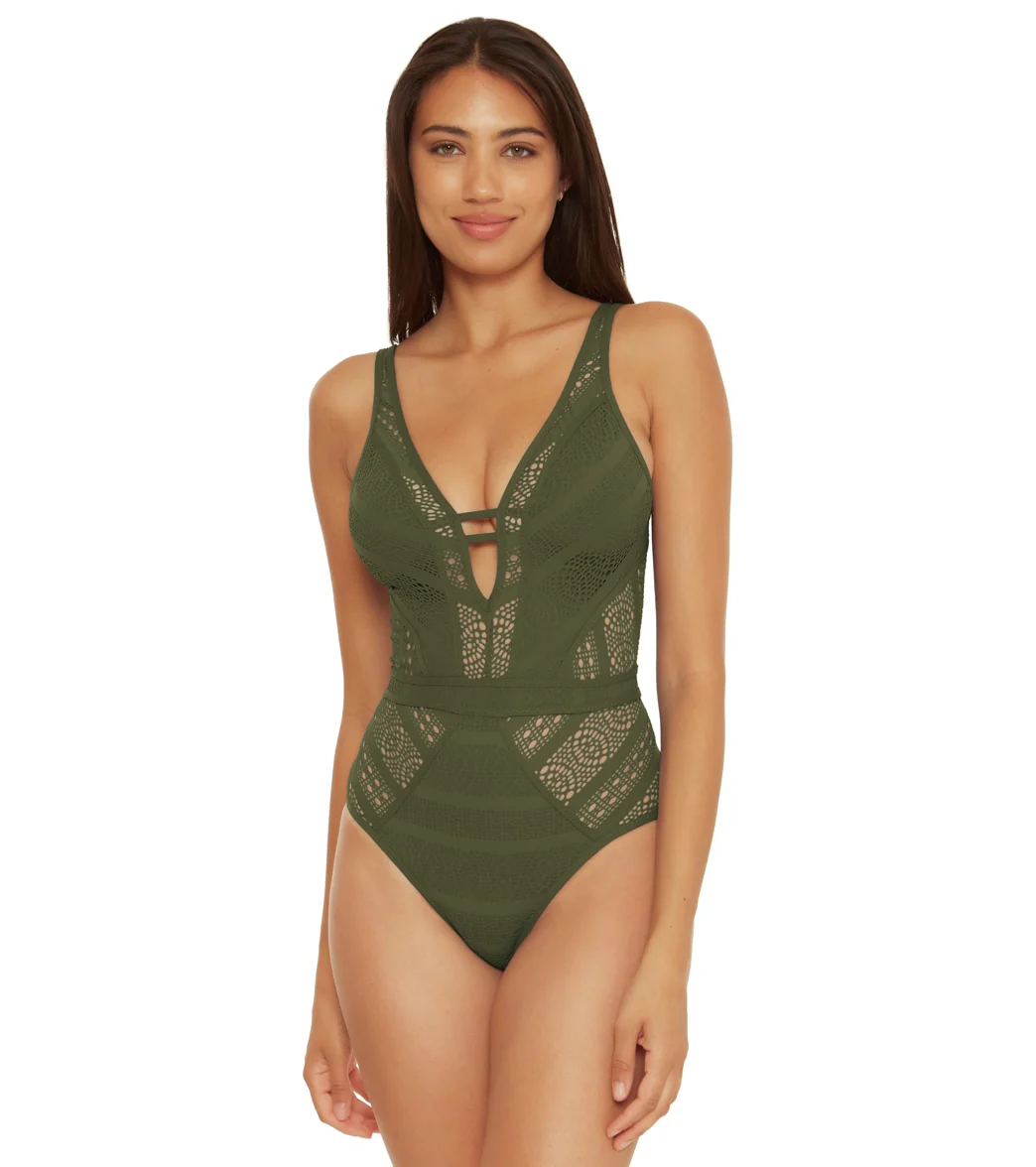 Becca Swim Women's Color Play Plunge One Piece Swimsuit - Image 60
