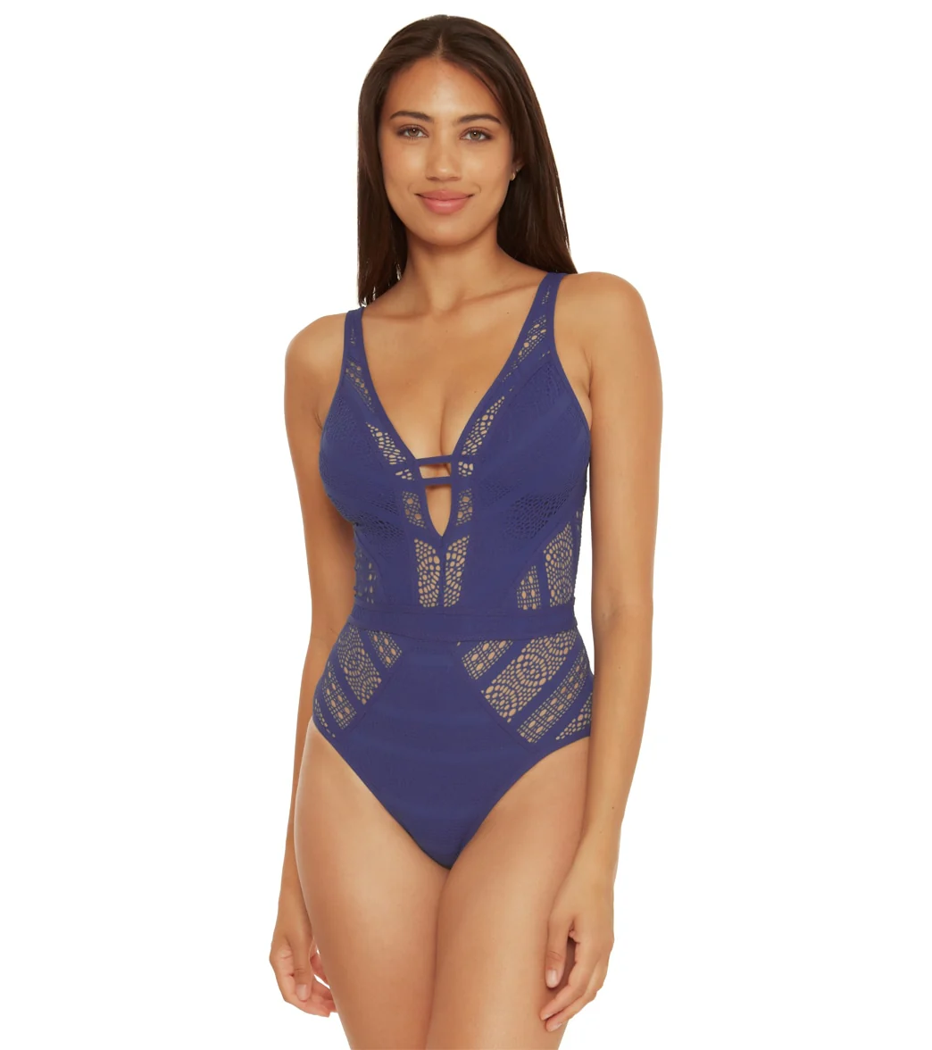 Becca Swim Women's Color Play Plunge One Piece Swimsuit - Image 64
