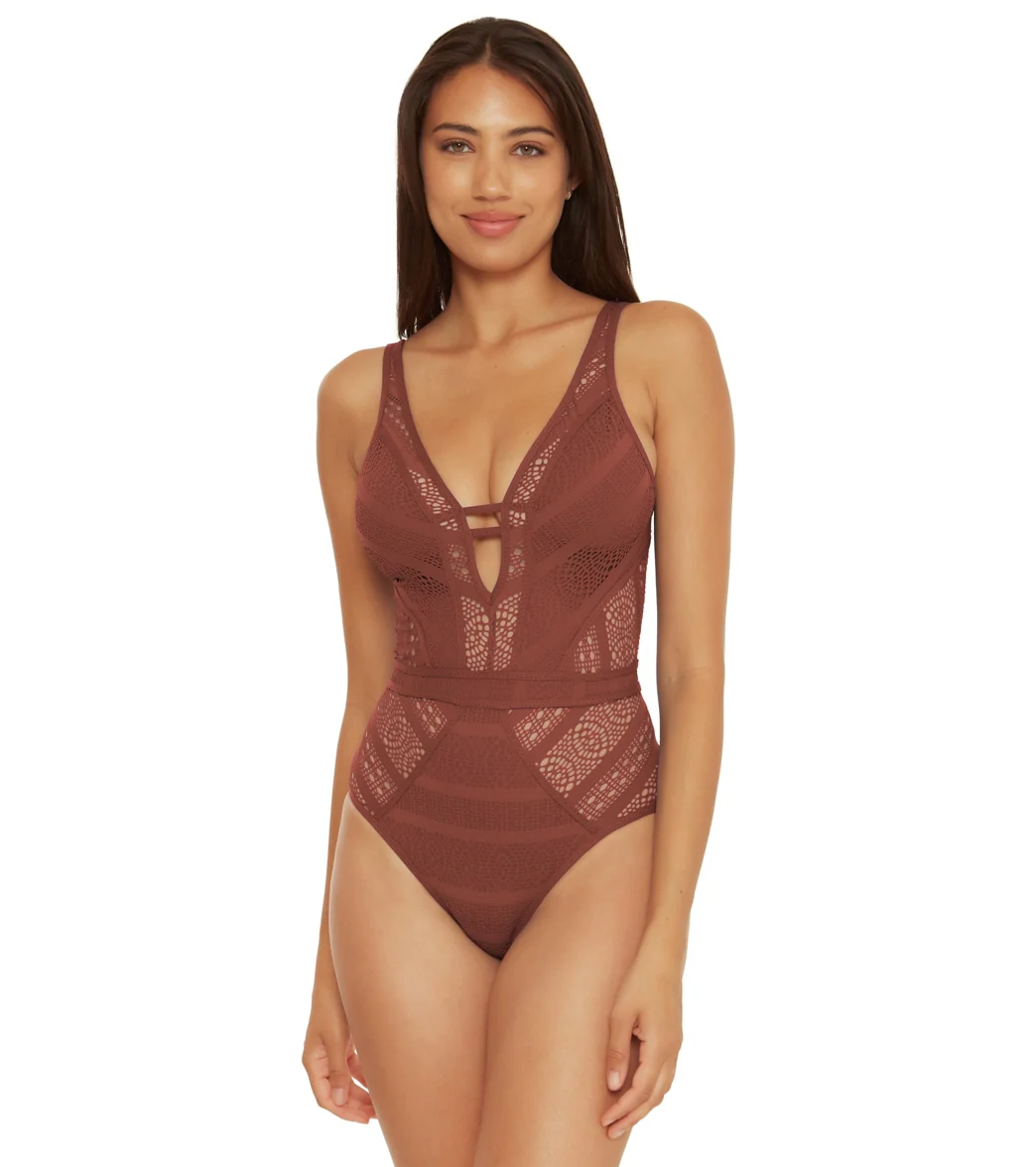 Becca Swim Women's Color Play Plunge One Piece Swimsuit - Image 82