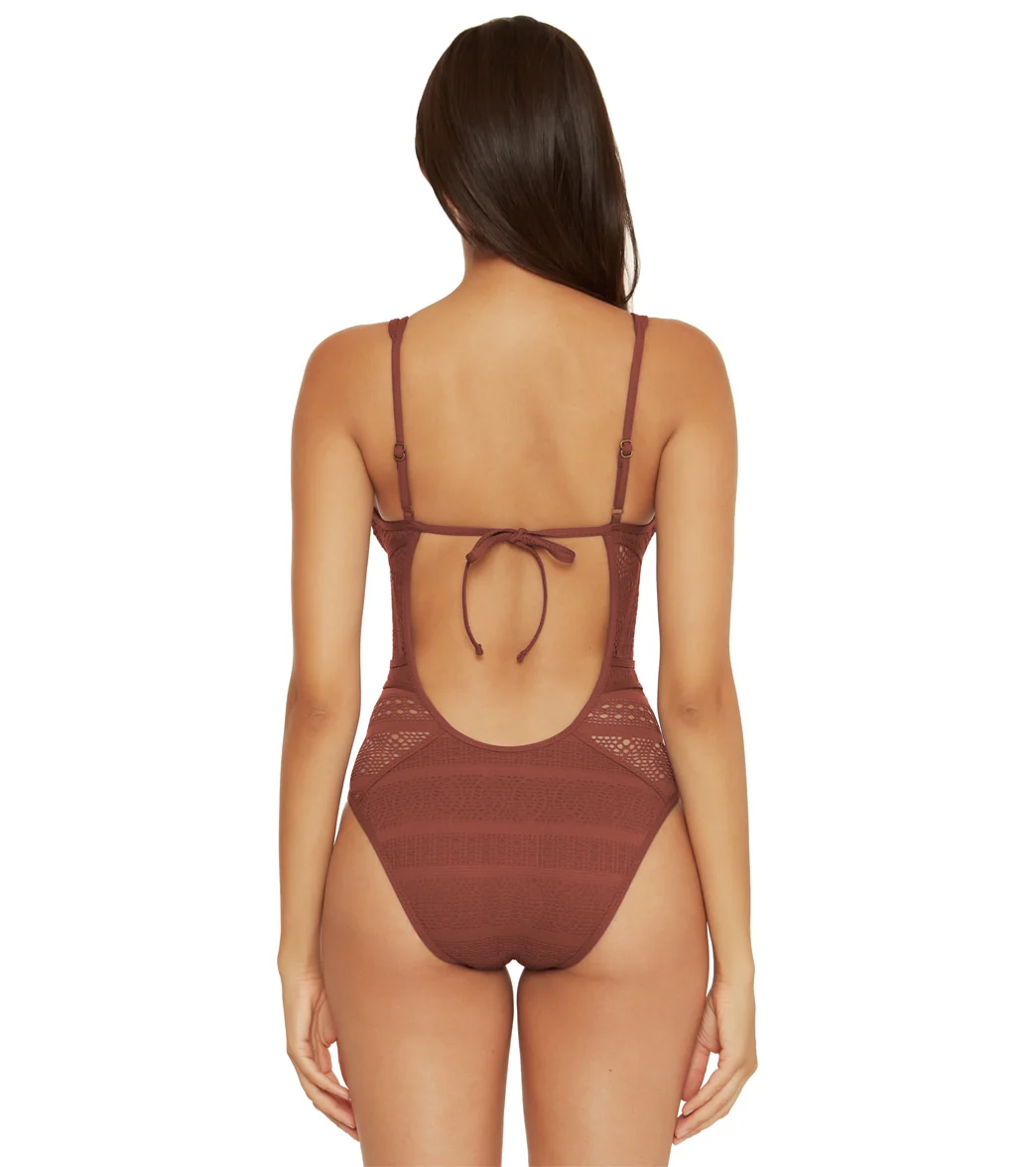 Becca Swim Women's Color Play Plunge One Piece Swimsuit - Image 84