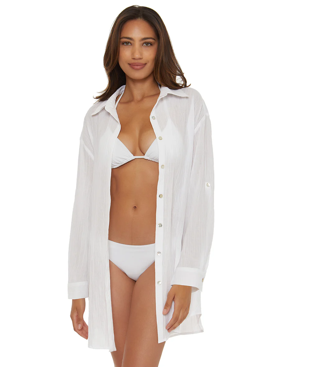 Becca Swim Women's Gauzy Shirt Dress Cover Up - Image 4