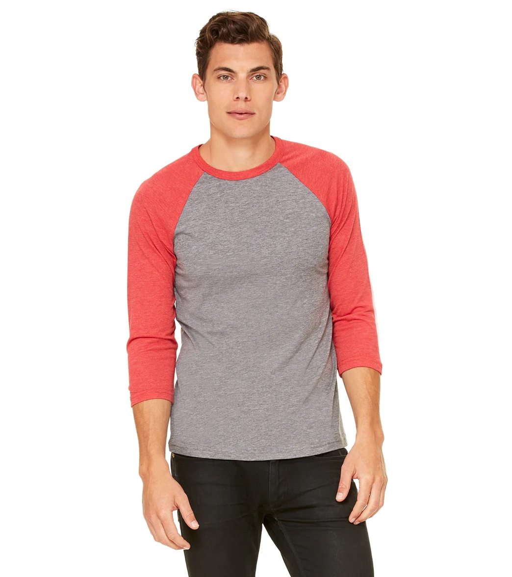 Bella + Canvas Unisex 3/4-Sleeve Baseball T-Shirt - Image 111