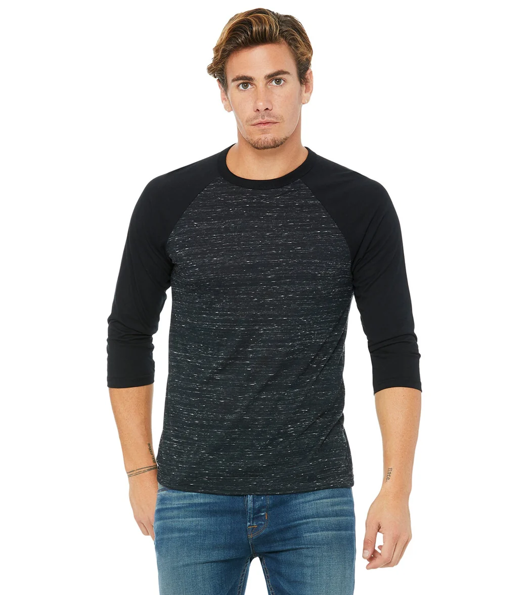 Bella + Canvas Unisex 3/4-Sleeve Baseball T-Shirt - Image 44