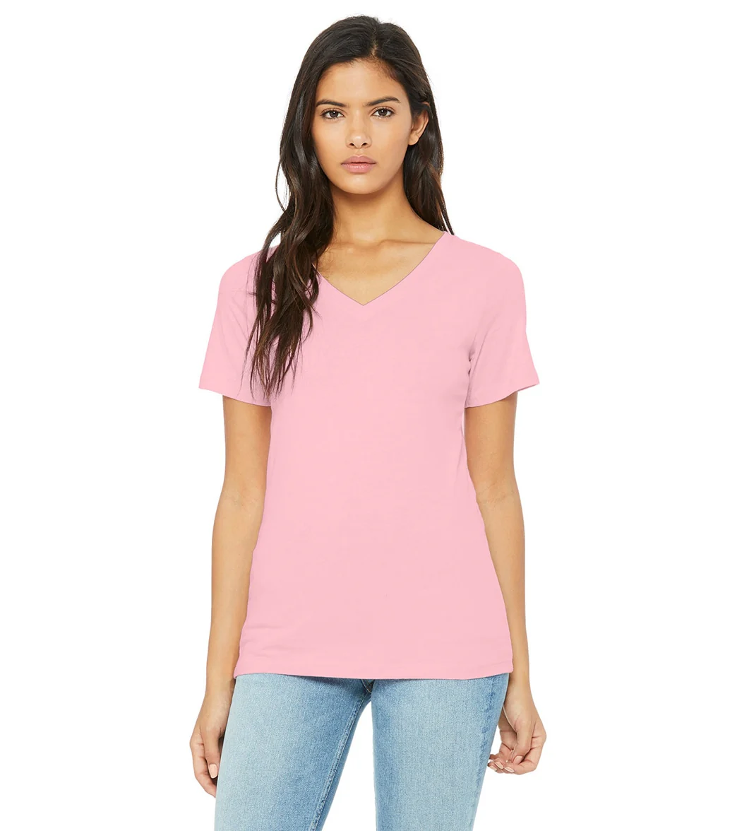 Bella + Canvas Women's Relaxed Jersey V-Neck T-Shirt - Image 107