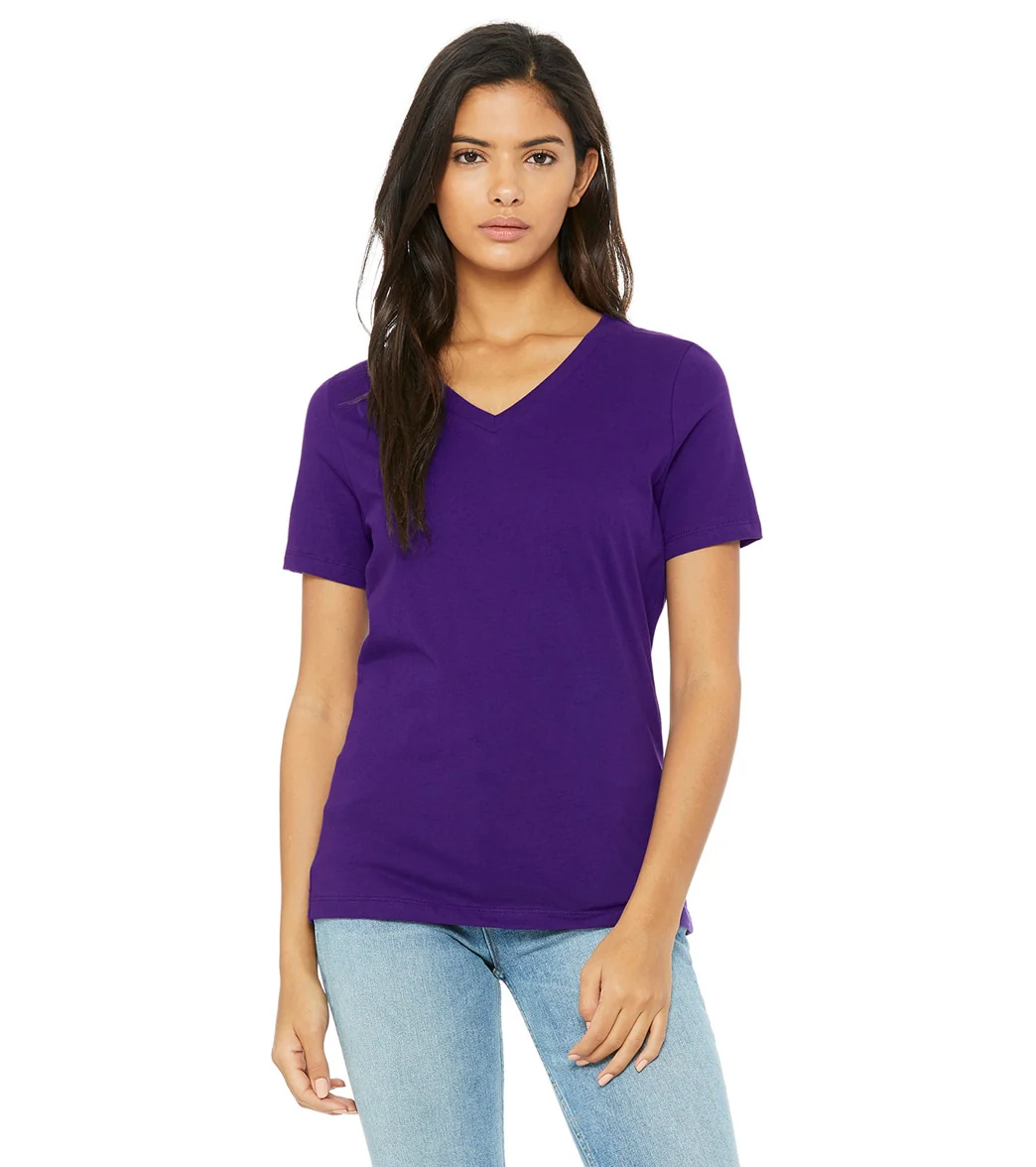 Bella + Canvas Women's Relaxed Jersey V-Neck T-Shirt - Image 9