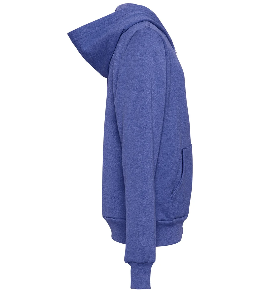 Bella + Canvas Youth Sponge Fleece Full-Zip Hooded Sweatshirt - Image 13