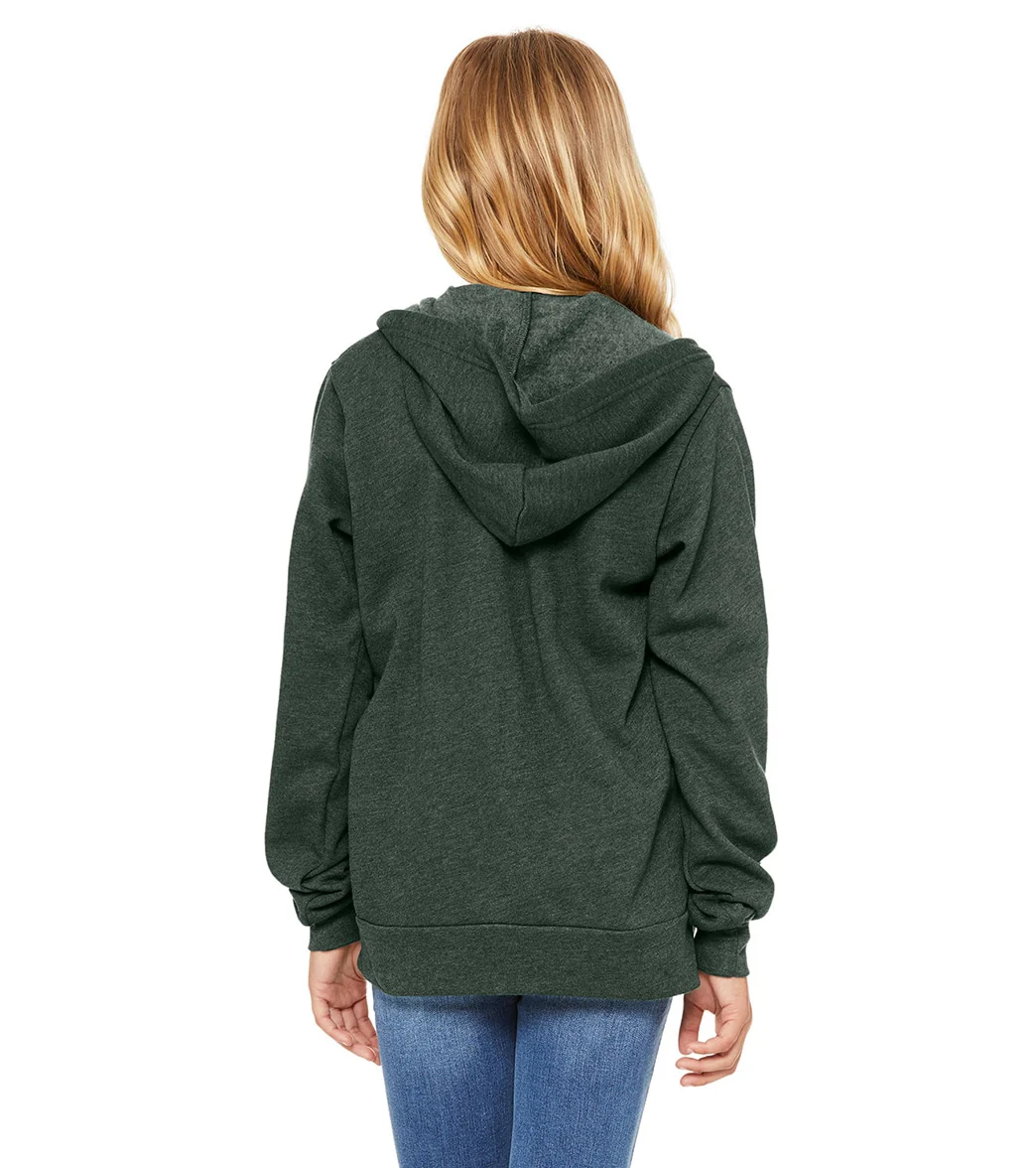 Bella + Canvas Youth Sponge Fleece Full-Zip Hooded Sweatshirt - Image 19