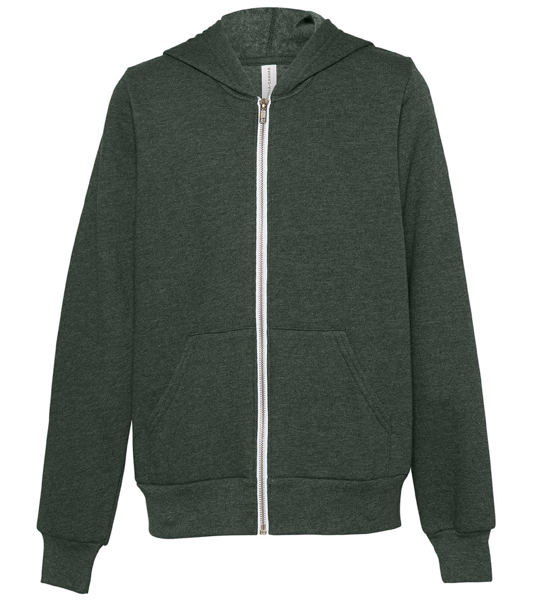 Bella + Canvas Youth Sponge Fleece Full-Zip Hooded Sweatshirt - Image 20