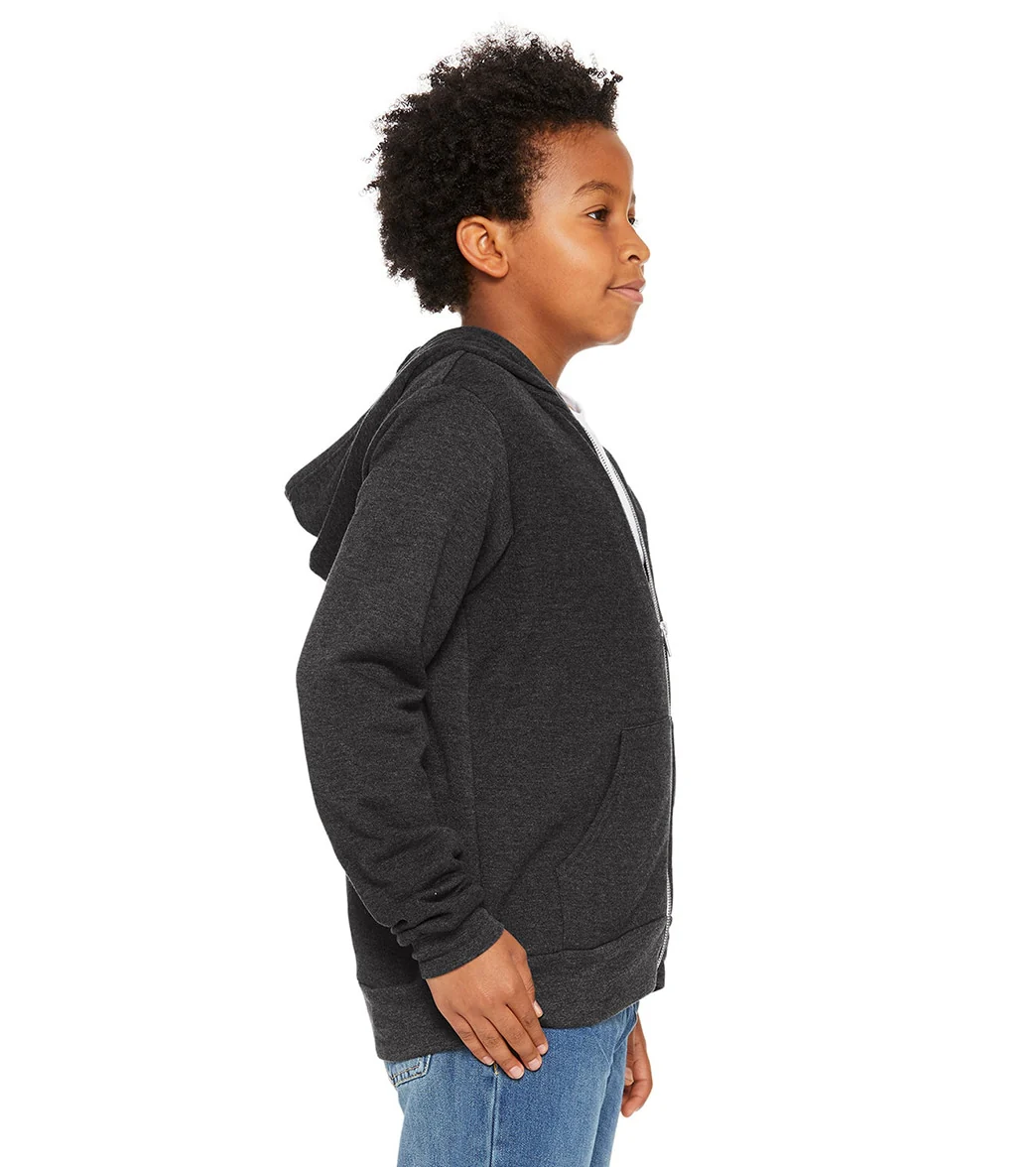 Bella + Canvas Youth Sponge Fleece Full-Zip Hooded Sweatshirt - Image 26