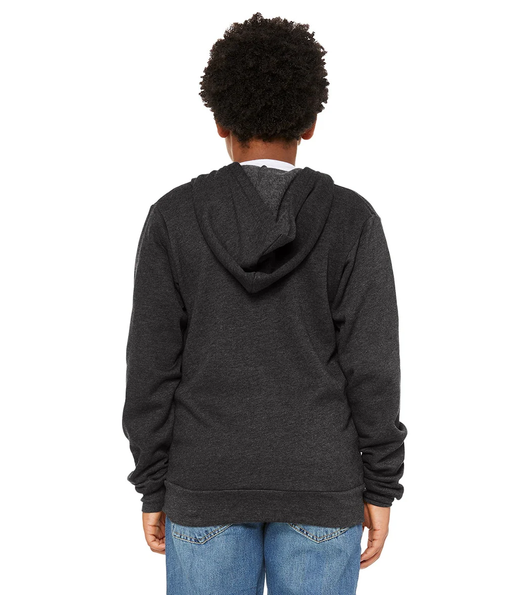 Bella + Canvas Youth Sponge Fleece Full-Zip Hooded Sweatshirt - Image 27