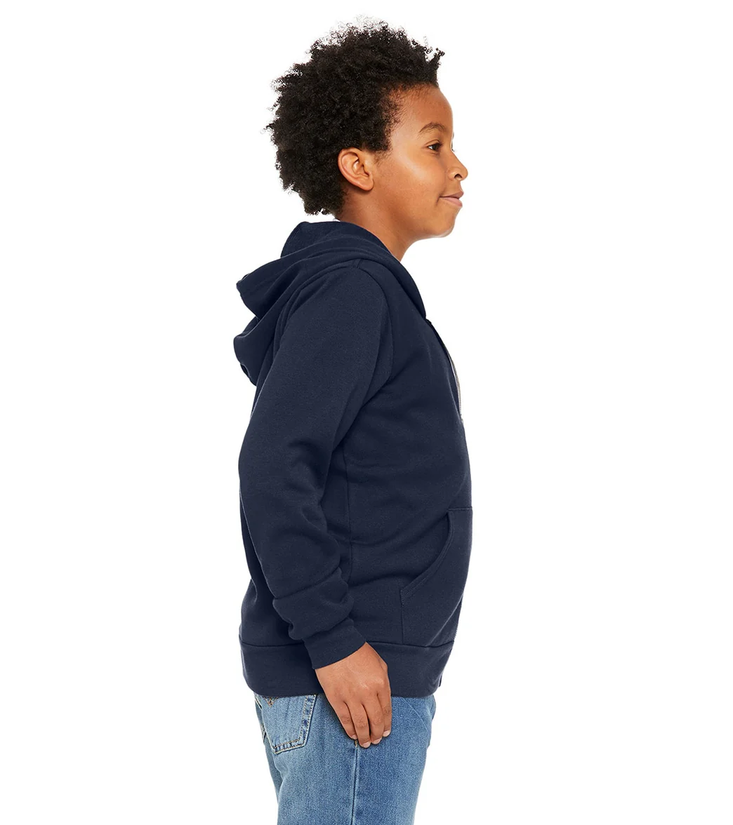 Bella + Canvas Youth Sponge Fleece Full-Zip Hooded Sweatshirt - Image 40