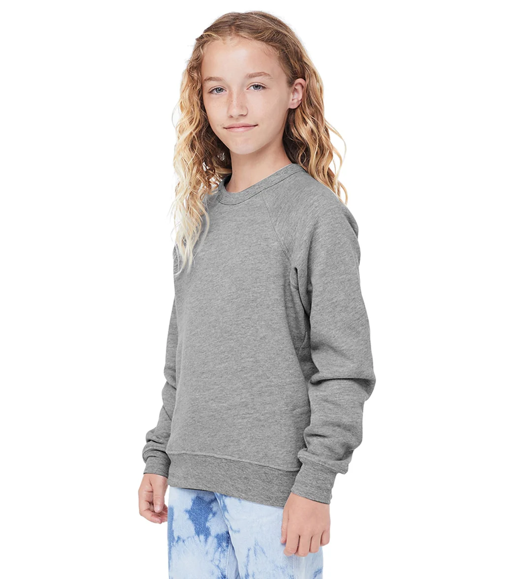 Bella + Canvas Youth Sponge Fleece Raglan Sweatshirt - Image 20