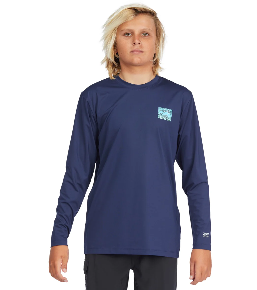 Billabong Boys' Crayon Wave Long Sleeve Surf Shirt (Big Kid) - Image 12