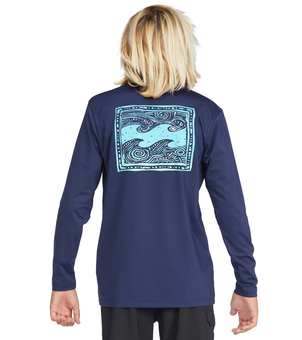 Billabong Boys' Crayon Wave Long Sleeve Surf Shirt (Big Kid) - Image 7
