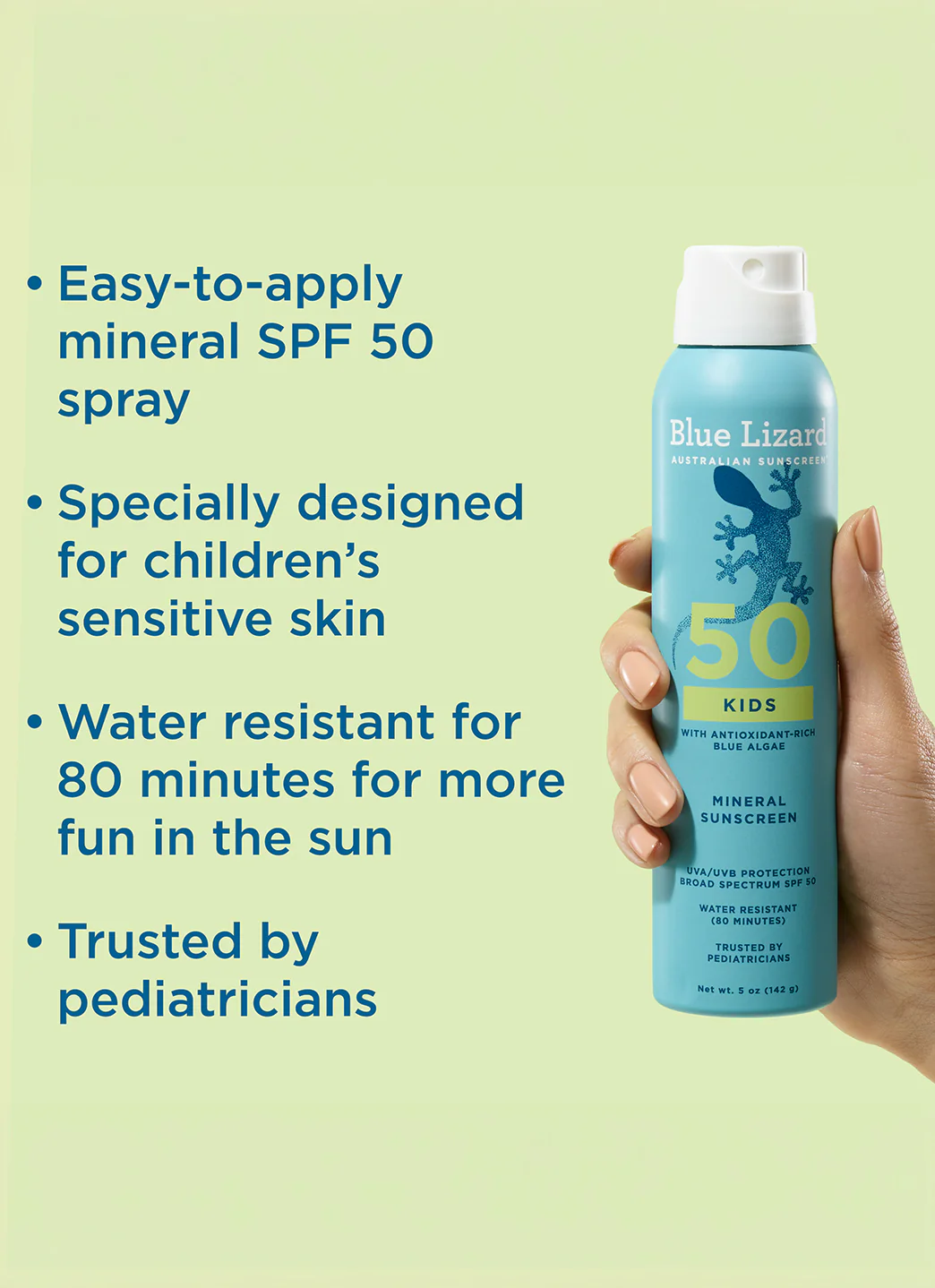 Blue Lizard Kids' Mineral SPF 50 Sunscreen Spray 5 oz - Image 6
