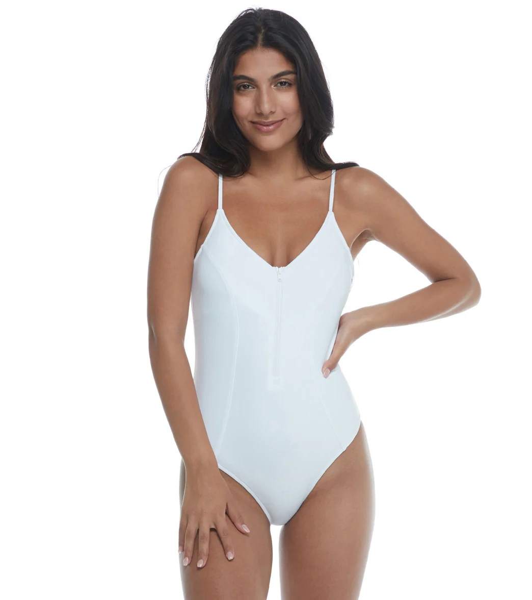Body Glove Women's Smoothies Skylar Zip One Piece Swimsuit - Image 37