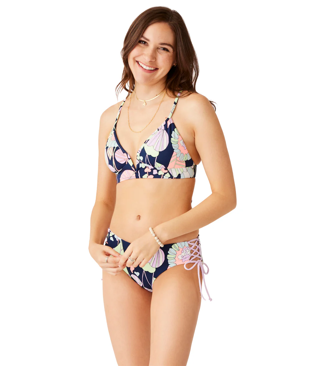 Carve Designs Women's Stevie V-Neck Reversible Bikini Top - Image 4