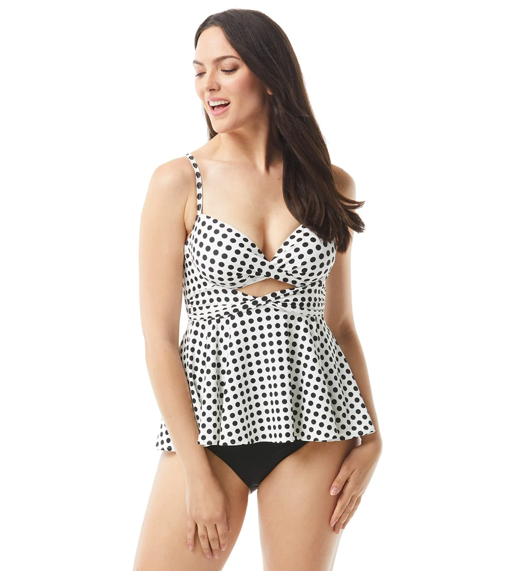 Coco Reef Women's Riviera Dot Icon Twist Bra Sized  Tankini Top (C/D/DD/E/F Cup) - Image 5