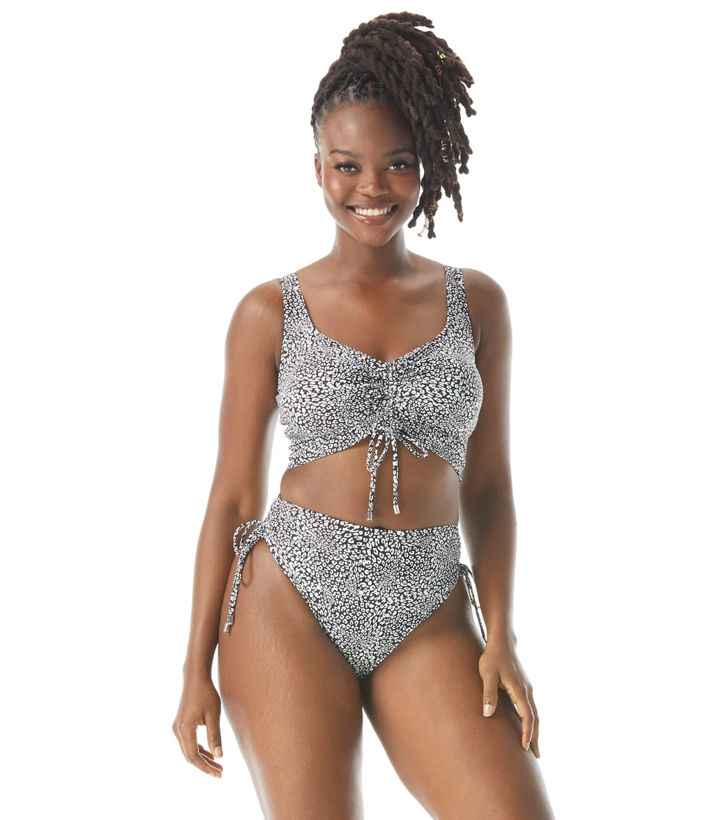 Coco Reef Women's St. Tropez Leopard Knock Out Bra Sized Shirred Bikini Top (C/D/DD/E/F/G Cup) - Image 3