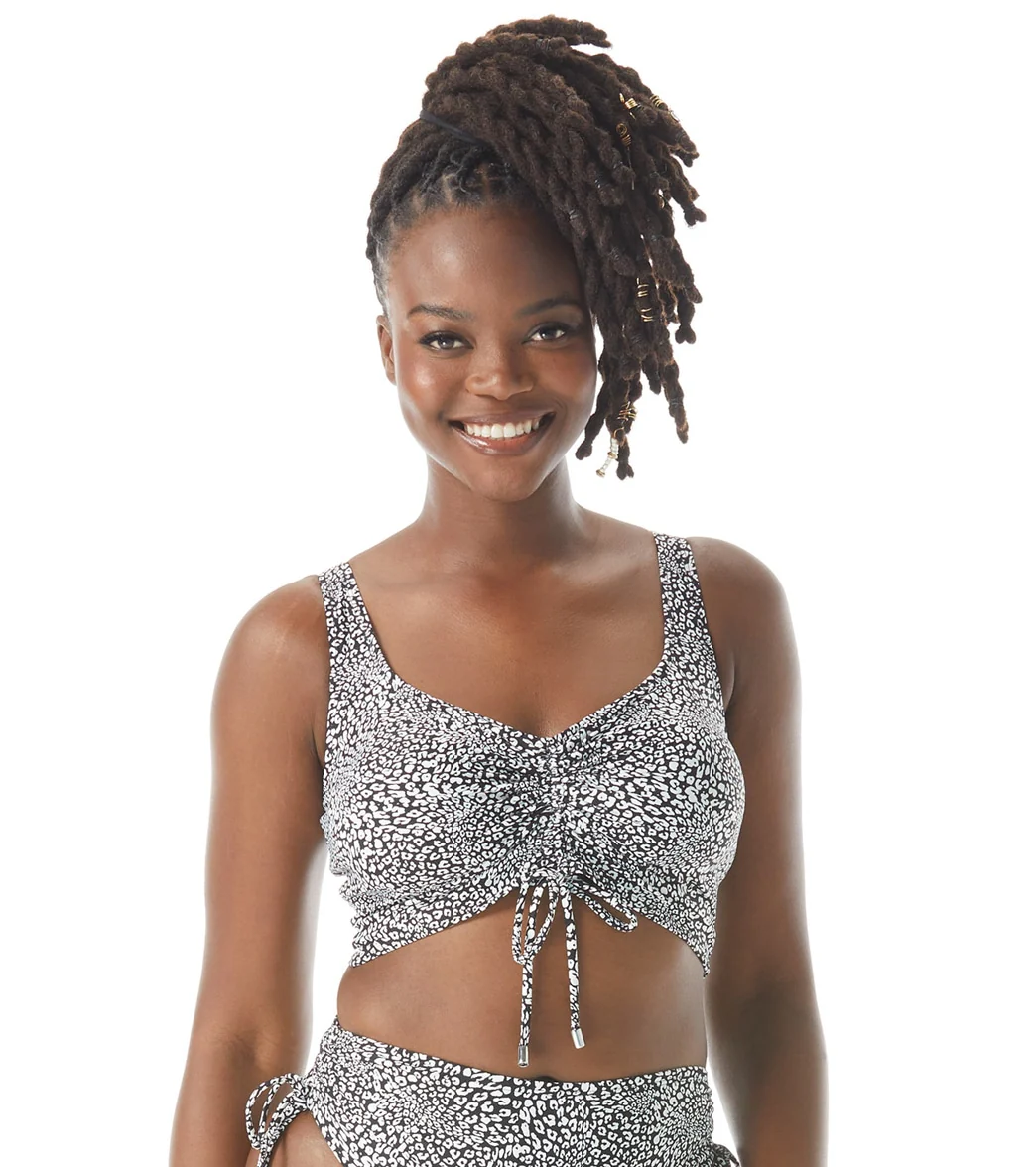 Coco Reef Women's St. Tropez Leopard Knock Out Bra Sized Shirred Bikini Top (C/D/DD/E/F/G Cup) - Image 6