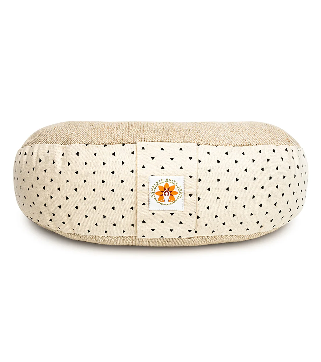 Complete Unity Natural Print Firm Support Meditation Cushion - Image 2