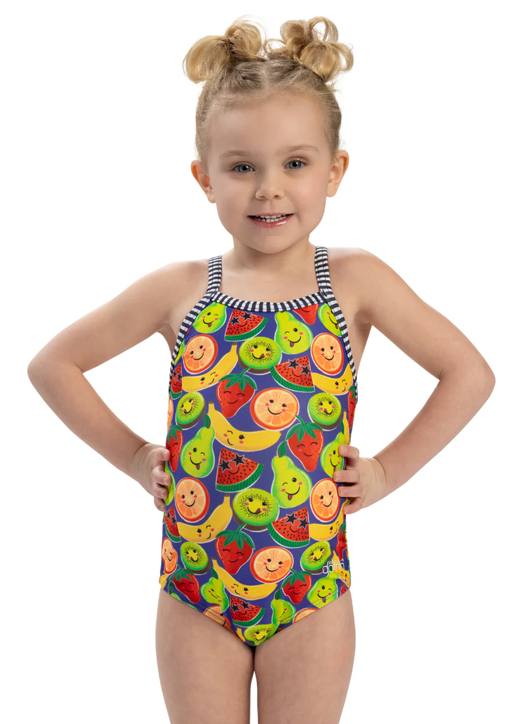 Dolfin Girls' Fruit Print One Piece Swimsuit (Toddler, Little Kid) - Image 3
