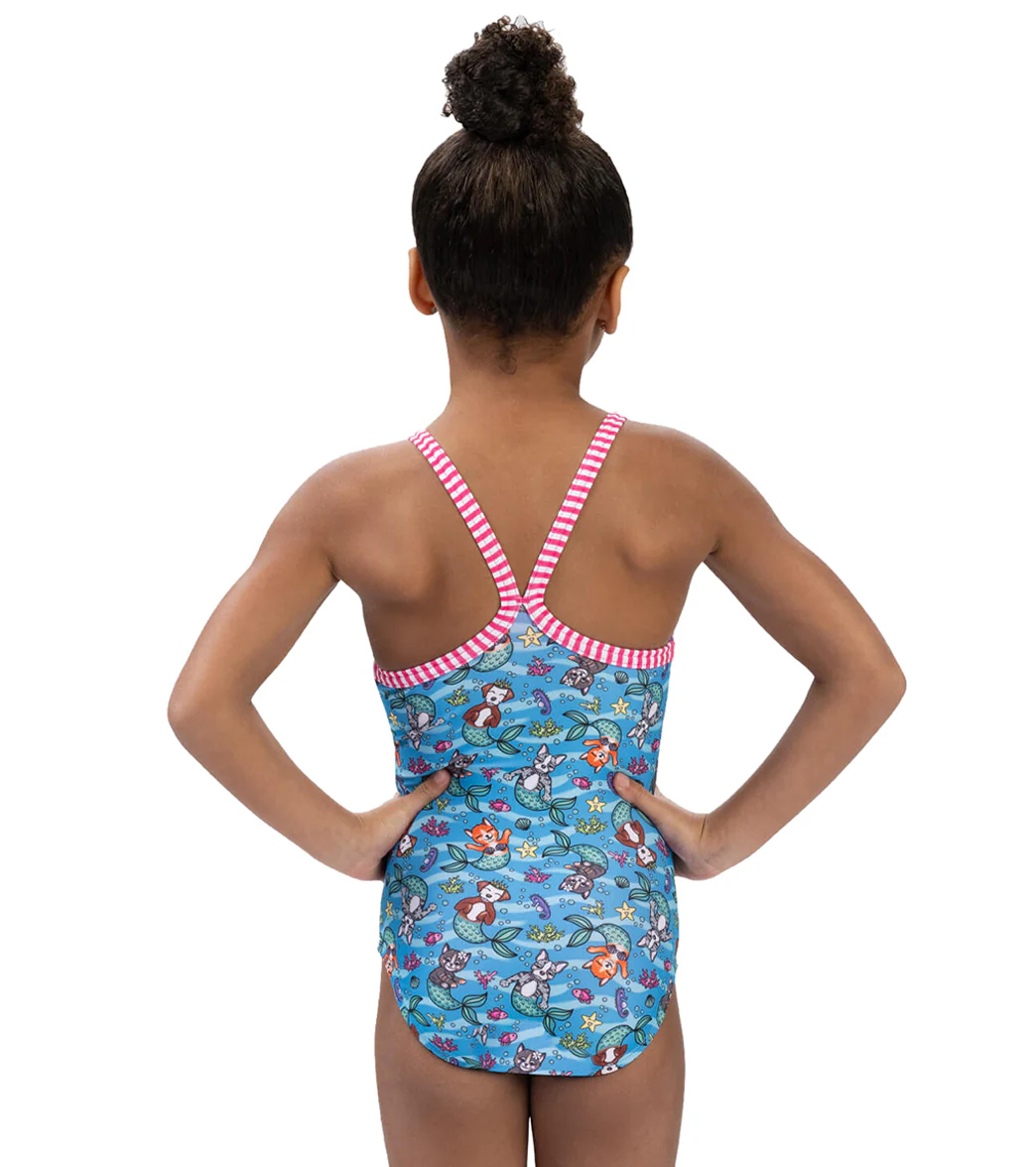Dolfin Girls' Furmaids Printed One Piece Swimsuit (Toddler, Little Kid) - Image 18