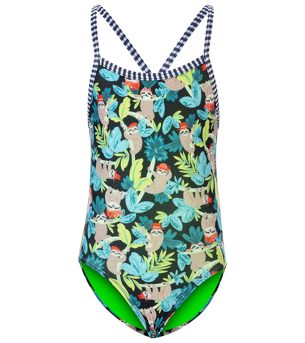 Dolfin Girls' Hang Tight Printed One Piece Swimsuit (Big Kid) - Image 3