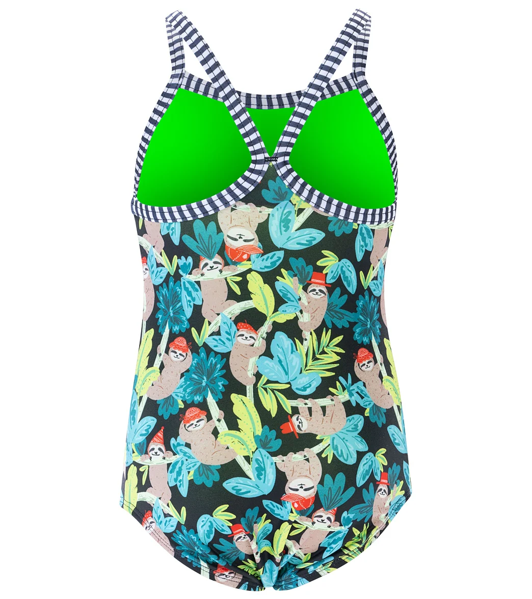Dolfin Girls' Hang Tight Printed One Piece Swimsuit (Little Kid) - Image 5