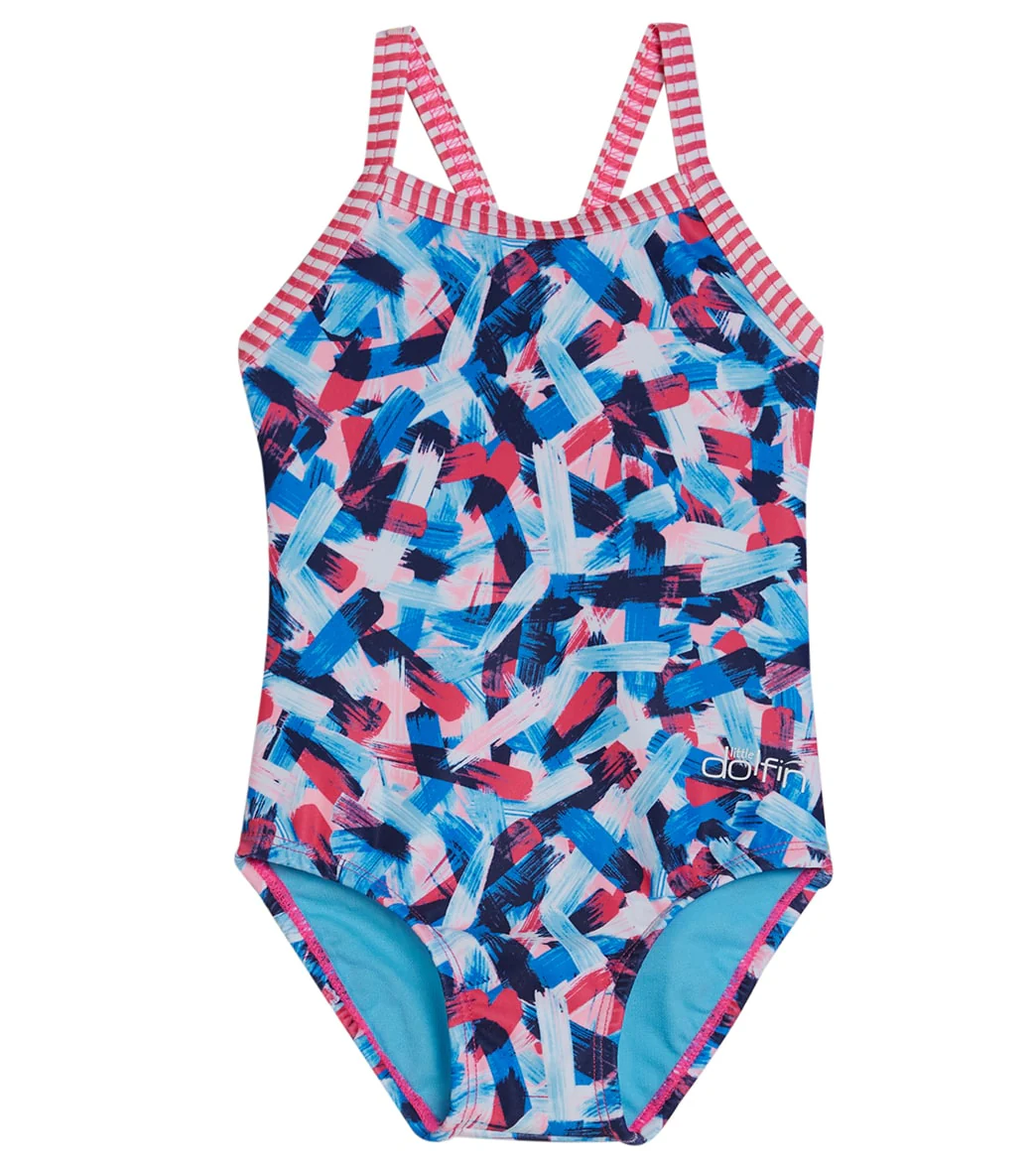 Dolfin Girls' Pretty Mess One Piece Swimsuit (Toddler) - Image 5