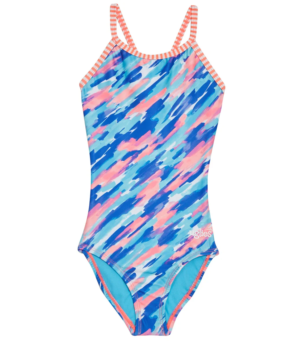 Dolfin Girls' Printed One Piece Swimsuit (Big Kid) - Image 6