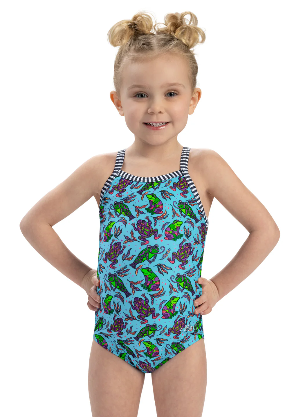 Dolfin Girls' Ribbit One Piece Swimsuit (Toddler, Little Kid) - Image 2
