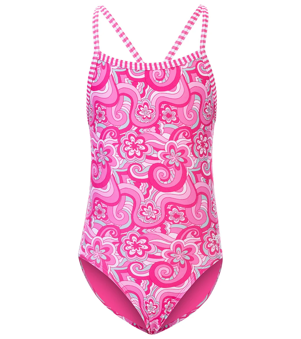 Dolfin Girls' Sunny Daze Printed One Piece Swimsuit (Big Kid) - Image 3