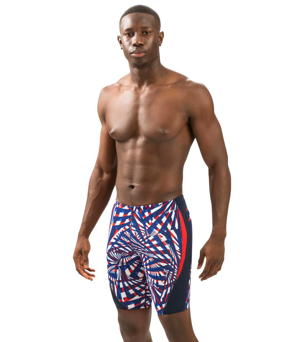 Dolfin Men's Reliance Atomic Print Color Block Jammer Swimsuit - Image 15