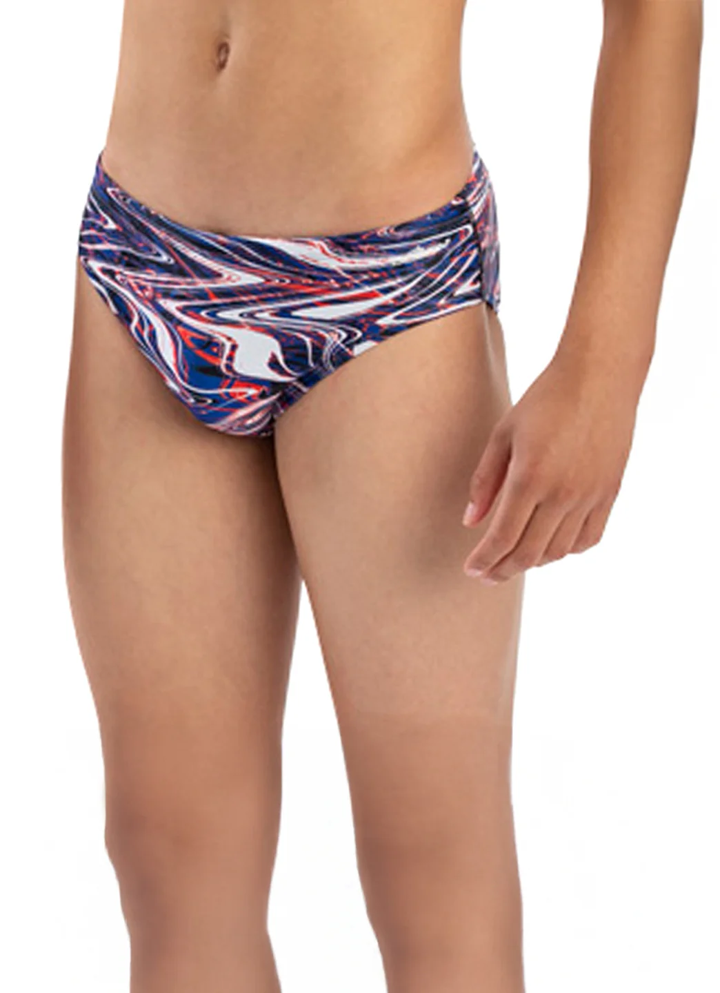 Dolfin Men's Reliance Jet Stream All-Over Print Racer Brief Swimsuit - Image 6