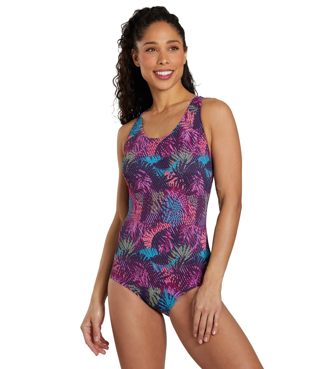 Dolfin Women's Print Conservative Lap One Piece Swimsuit - Image 7