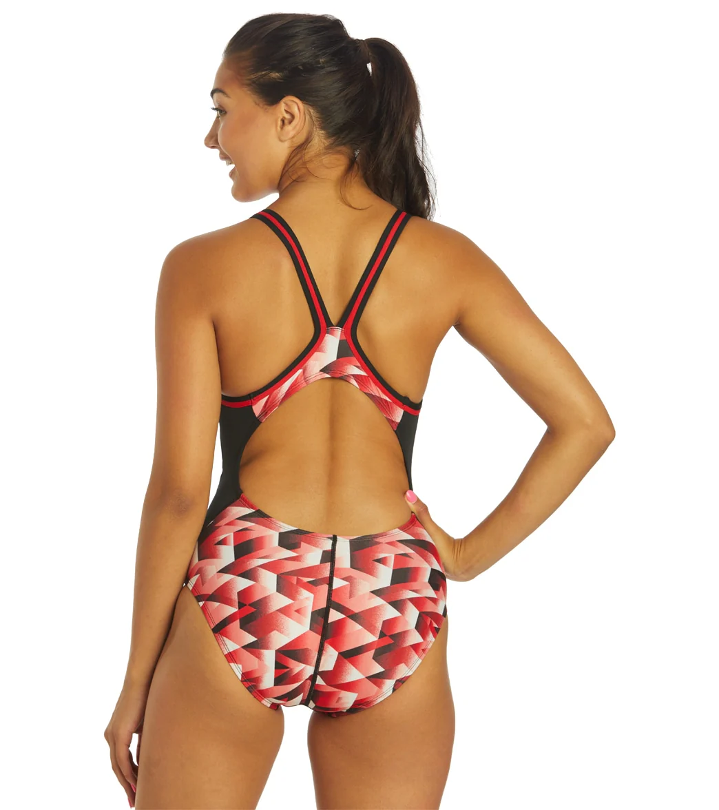 Dolfin Women's Reliance Molten Print Spliced DBX Back One Piece Swimsuit - Image 17