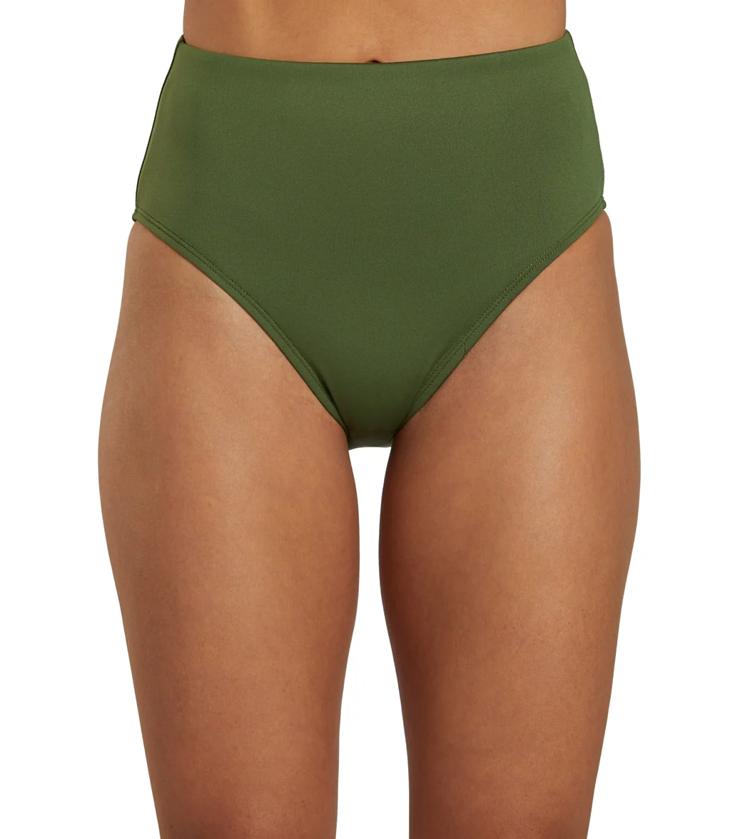Dolfin Women's Solid High Waist Contemporary Bikini Bottom - Image 15