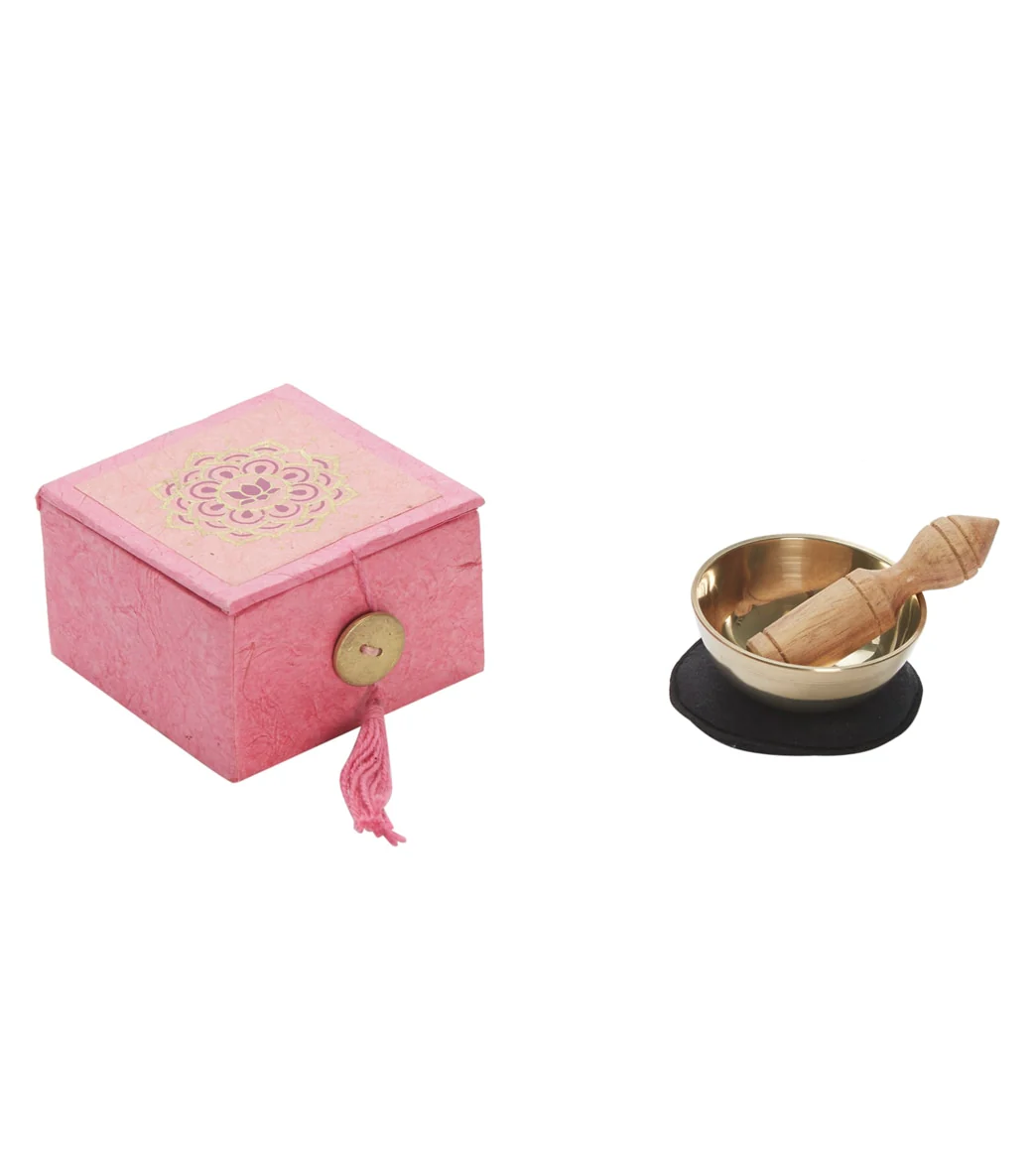 dZi Mini Meditation Bowl Box: 2" Lotus Mandala - Image 6