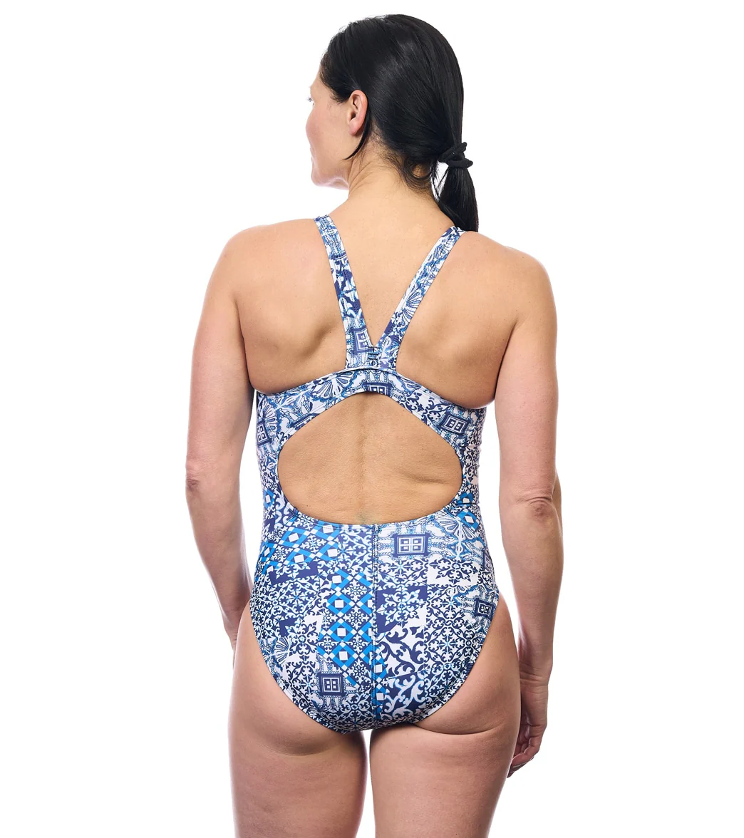 EQ Swimwear Women's Milan Navy Harmony Extra Long Torso One Piece Swimsuit - Image 3