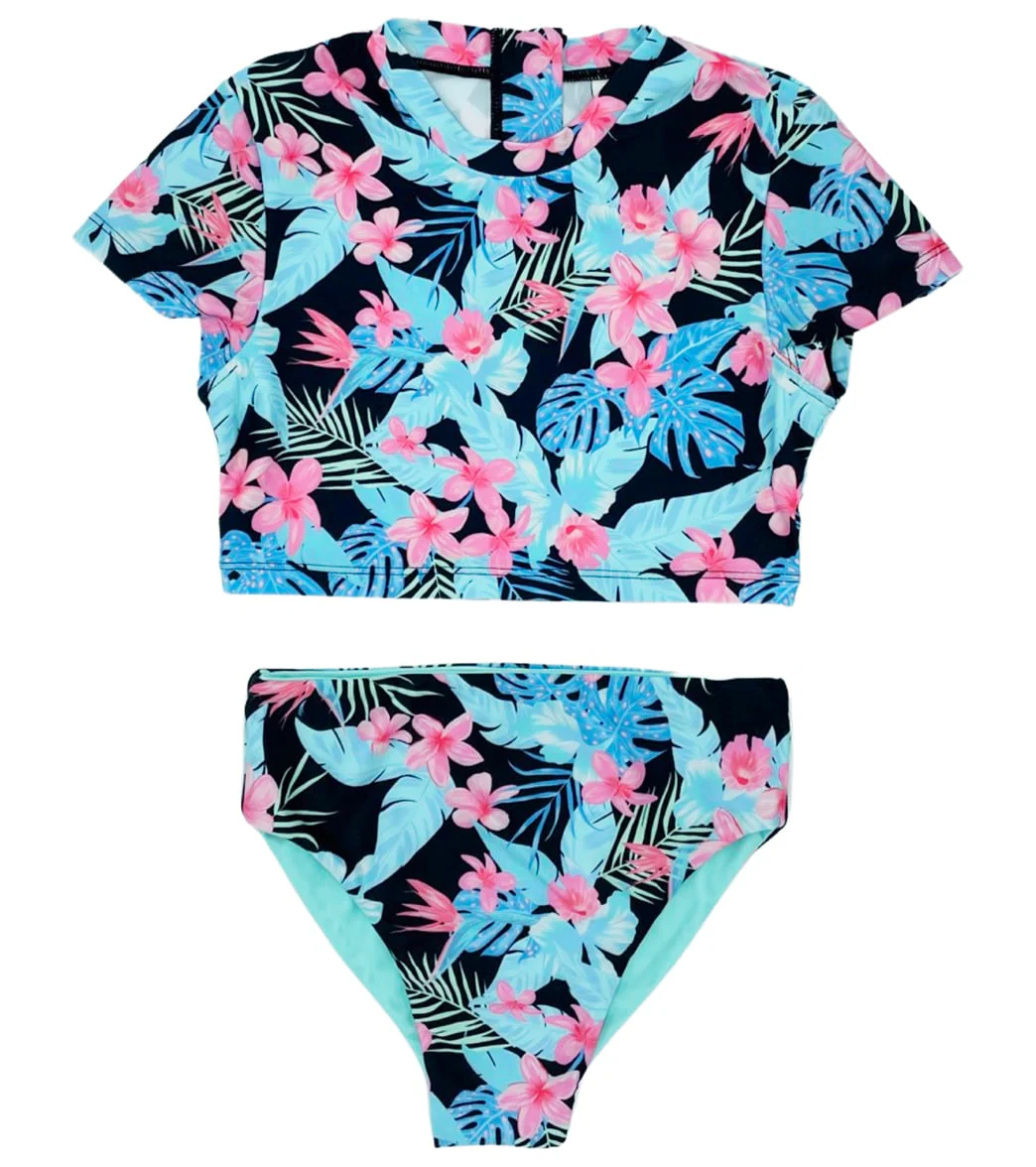 Feather 4 Arrow Girls' Reversible Two Piece Rashguard Set (Toddler, Little Kid, Big Kid) - Image 16