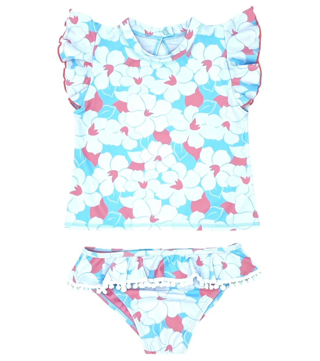 Feather 4 Arrow Girls' Seashell Short Sleeve Ruffle Two Piece Tankini Set (Baby) - Image 4