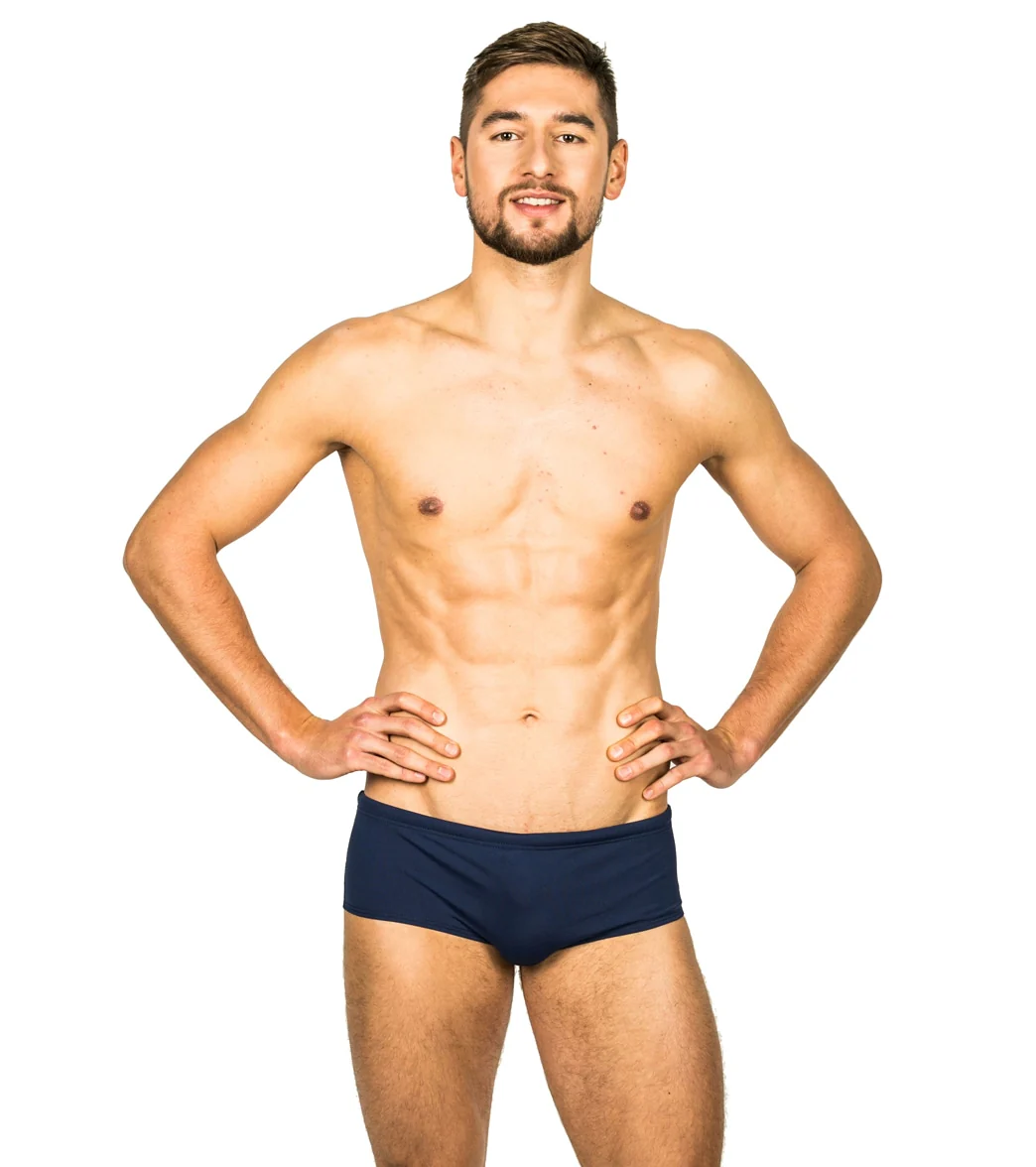 FINIS Men's Solid Aqua Short Square Leg Swimsuit - Image 9