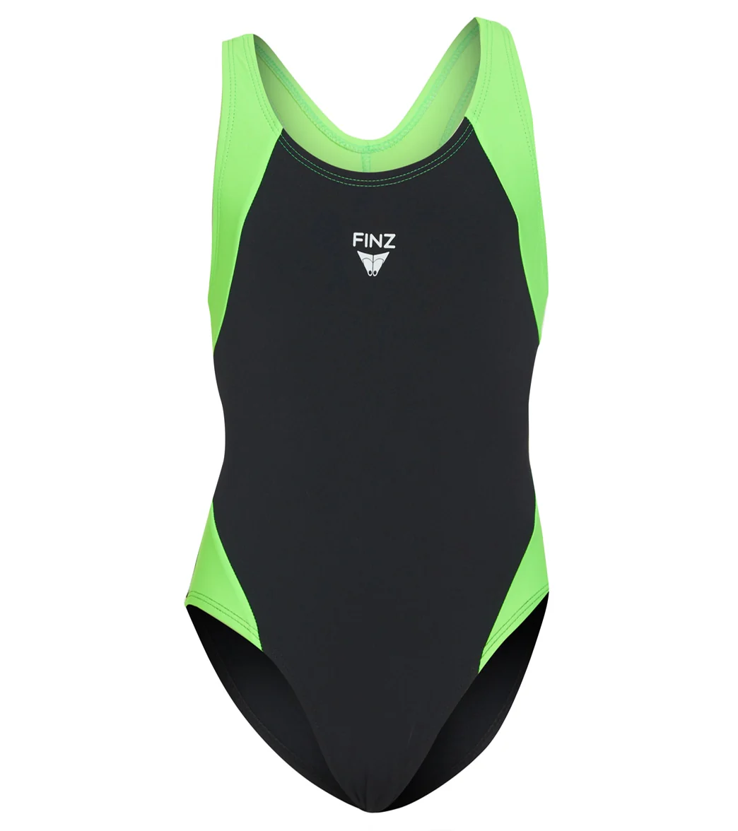 FINZ Girls' Maxback One Piece Swimsuit (Little Kid, Big Kid) - Image 6