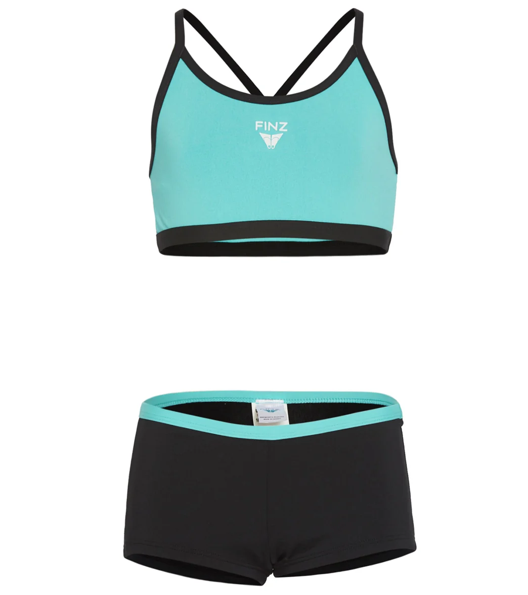 FINZ Girls' Two Piece Bikini Set (Little Kid, Big Kid)