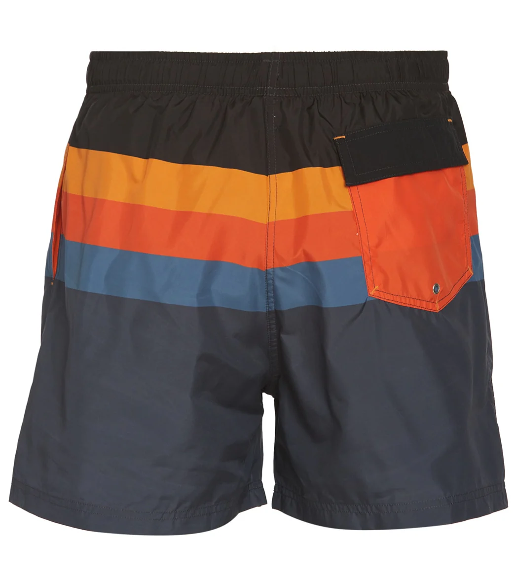 FINZ Men's Block Stripe Swim Trunks - Image 9