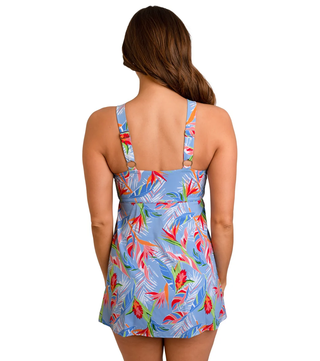 Fit4U Women's Dawn Smocked High Neck Swim Dress - Image 2