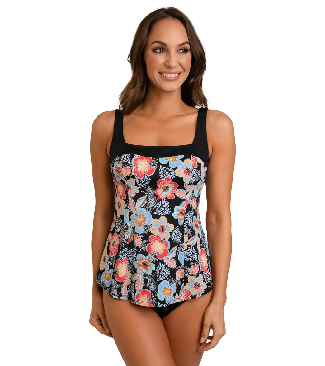 Fit4U Women's Makenna Square Neck Round Hem Tankini Top (C Cup) - Image 5