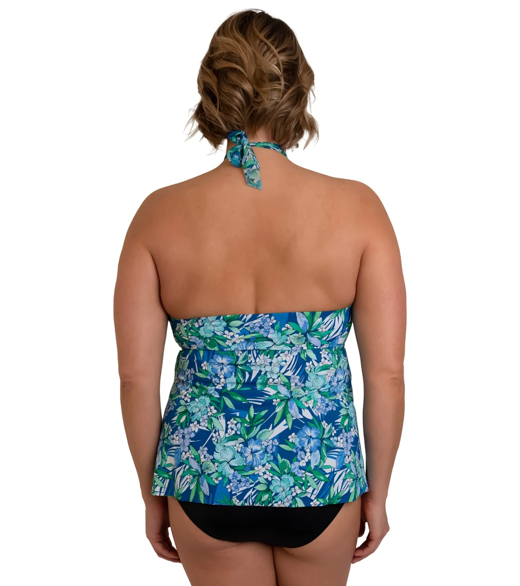 Fit4U Women's Plus Size Tango Convertible Tie Tankini Top - Image 4